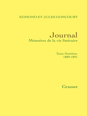 cover image of Journal, tome huitième